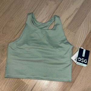 DSG girls large soft sage shelf bra tank
